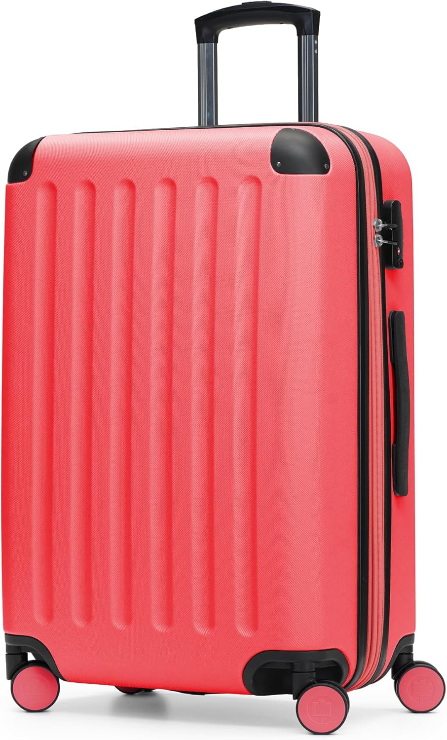 Detalle de Hauptstadtkoffer Spree – Mittelgroßer Hartschalenkoffer (65 cm, 74 L, Korall) mit TSA, 4 Rollen