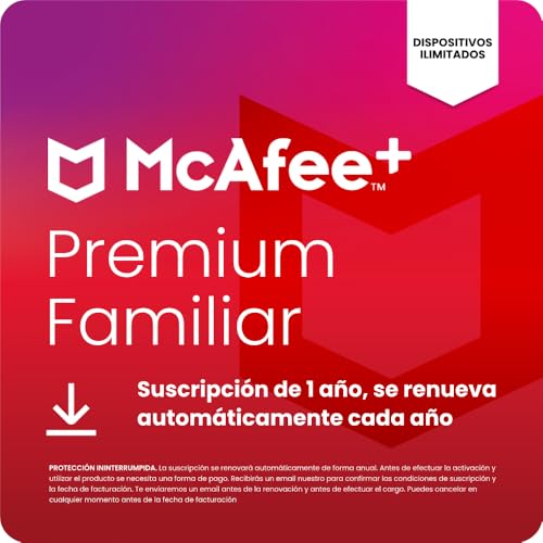 Detalle de McAfee+ Premium Familiar 2026