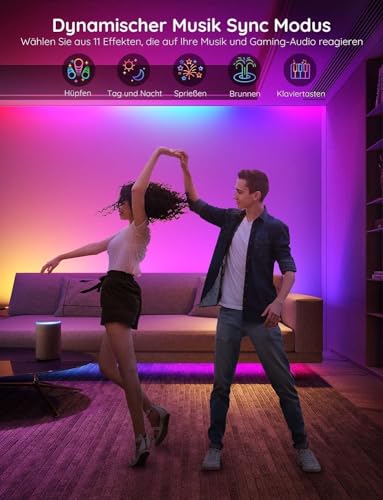 Detalle de Govee RGBIC Ruban LED 5M avec bande WiFi Bluetooth Connectée – Synchronisation Musique