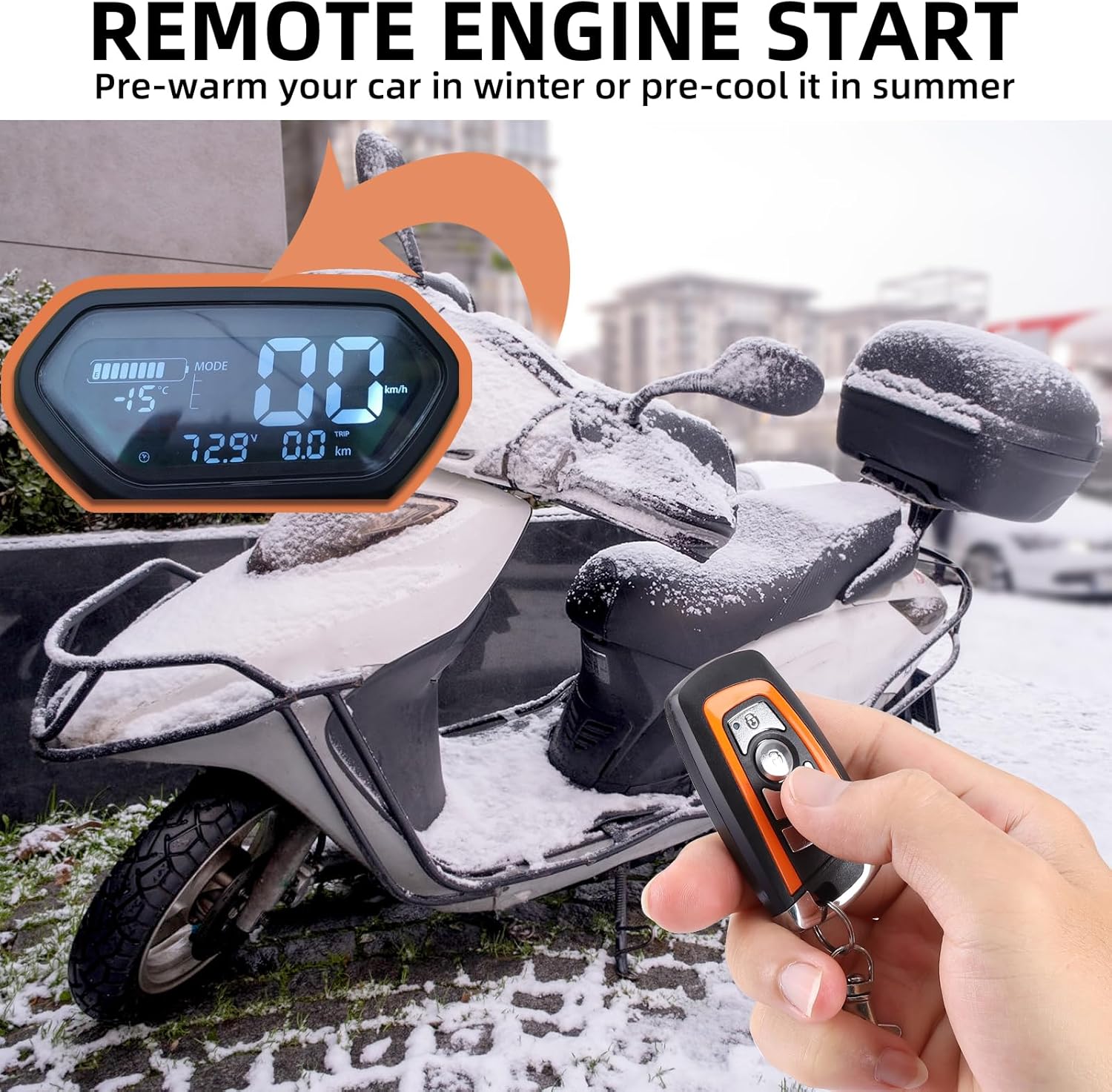 Thumbnail 1 de Rupse Motorrad-Alarmanlage 125 dB mit Start-Stopp per Fernbedienung (2 Fernbedienungen)