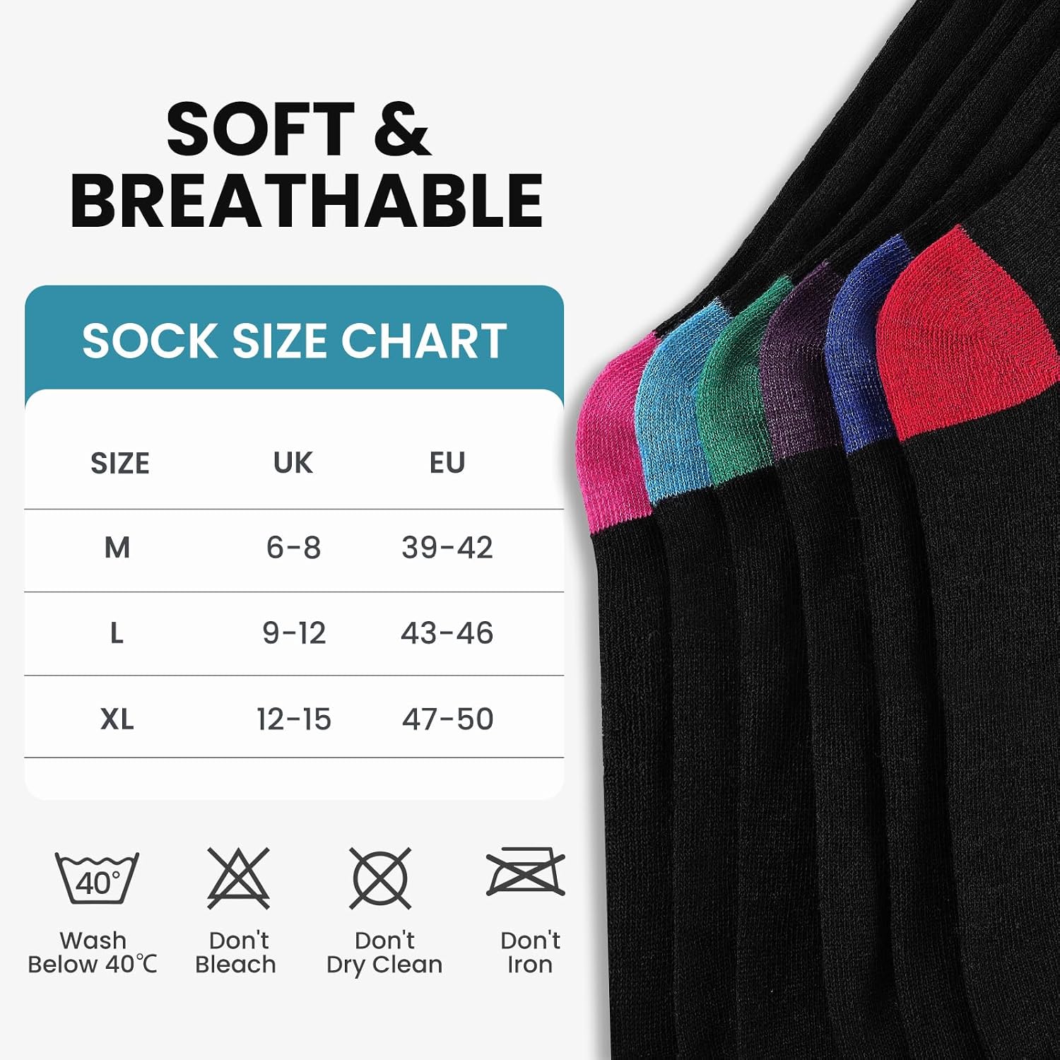 Thumbnail 5 de Black socks multipack 10 pairs