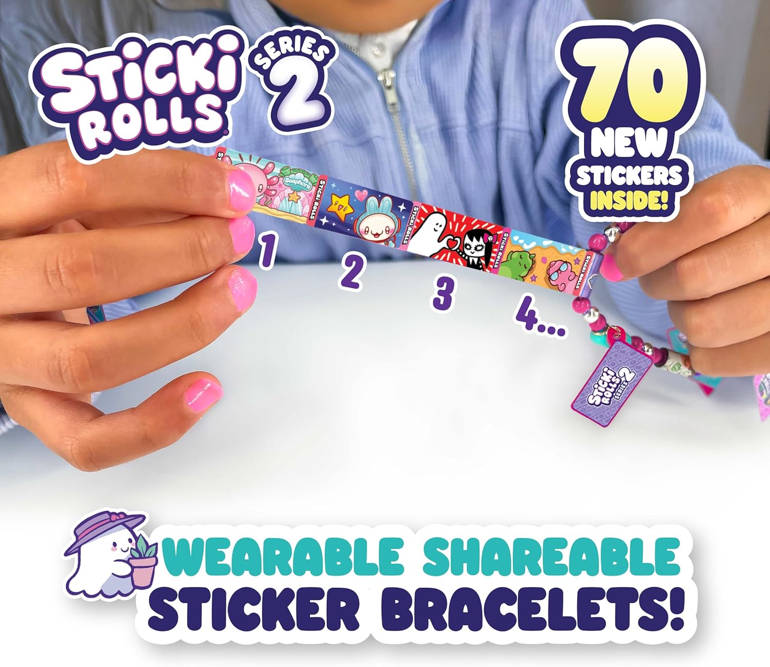 Thumbnail 1 de Sticki ROLLS Sticki Bands wearable sticker bracelet 🎨