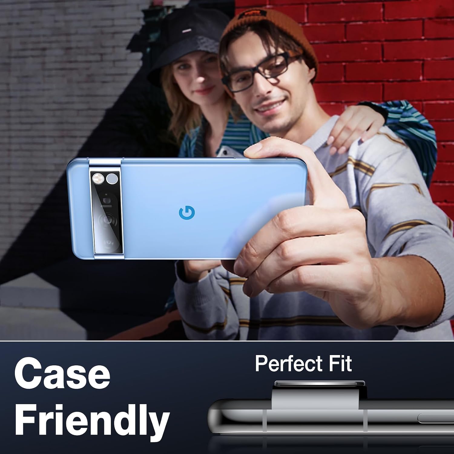 Detalle de LK 2+2 Verre Trempé pour Google Pixel 8 Pro – protection écran et objectif (2x verre + cadre d’installation)