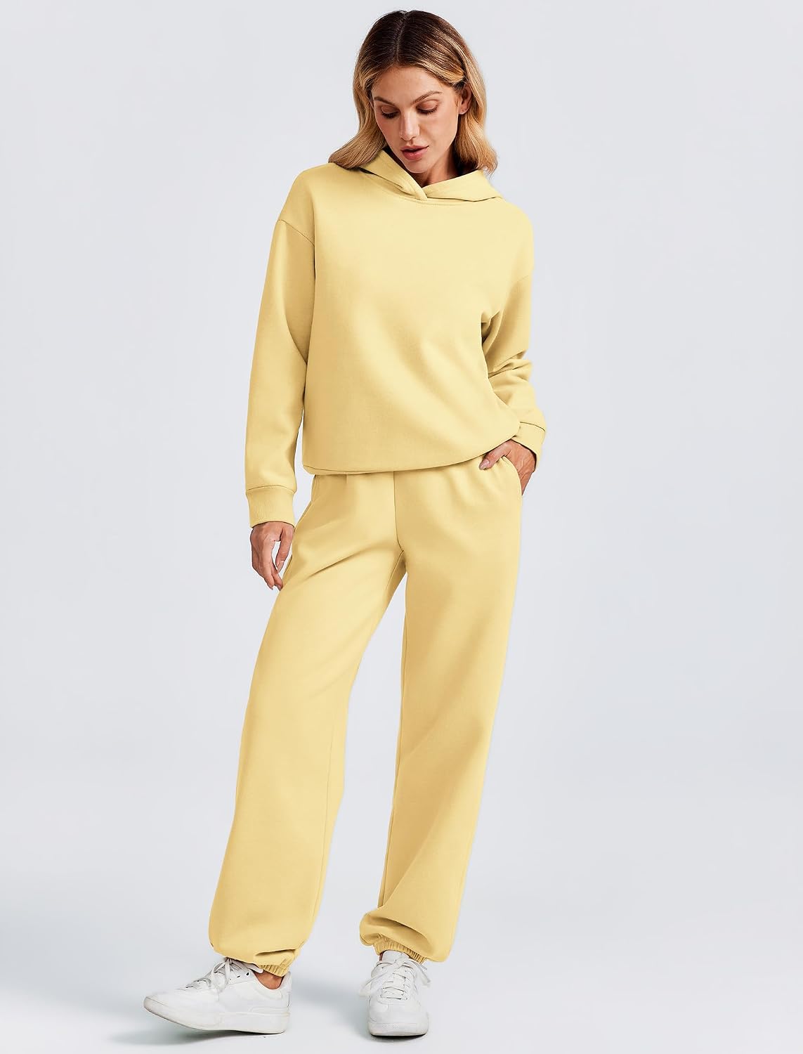 Thumbnail 5 de PINSPARK Women's Fleece Lounge Set, Drop-Shoulder Hoodie and Joggers