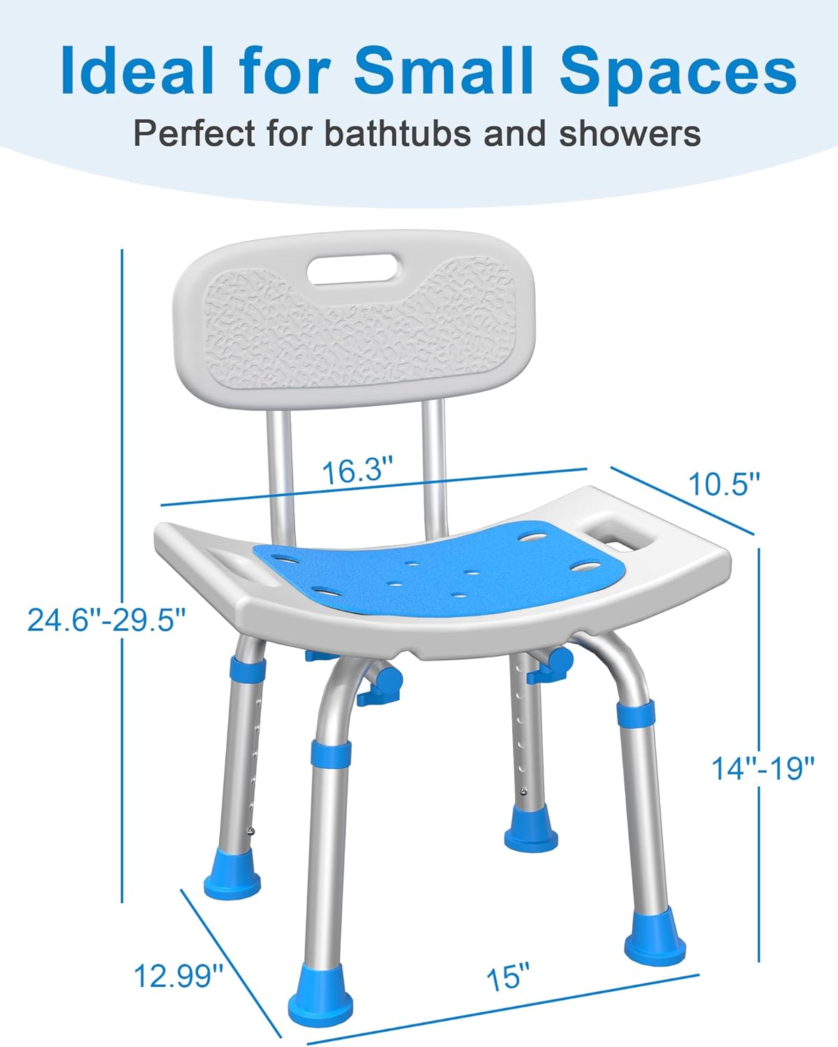 Thumbnail 2 de HOMLAND shower chair 181KG heavy duty