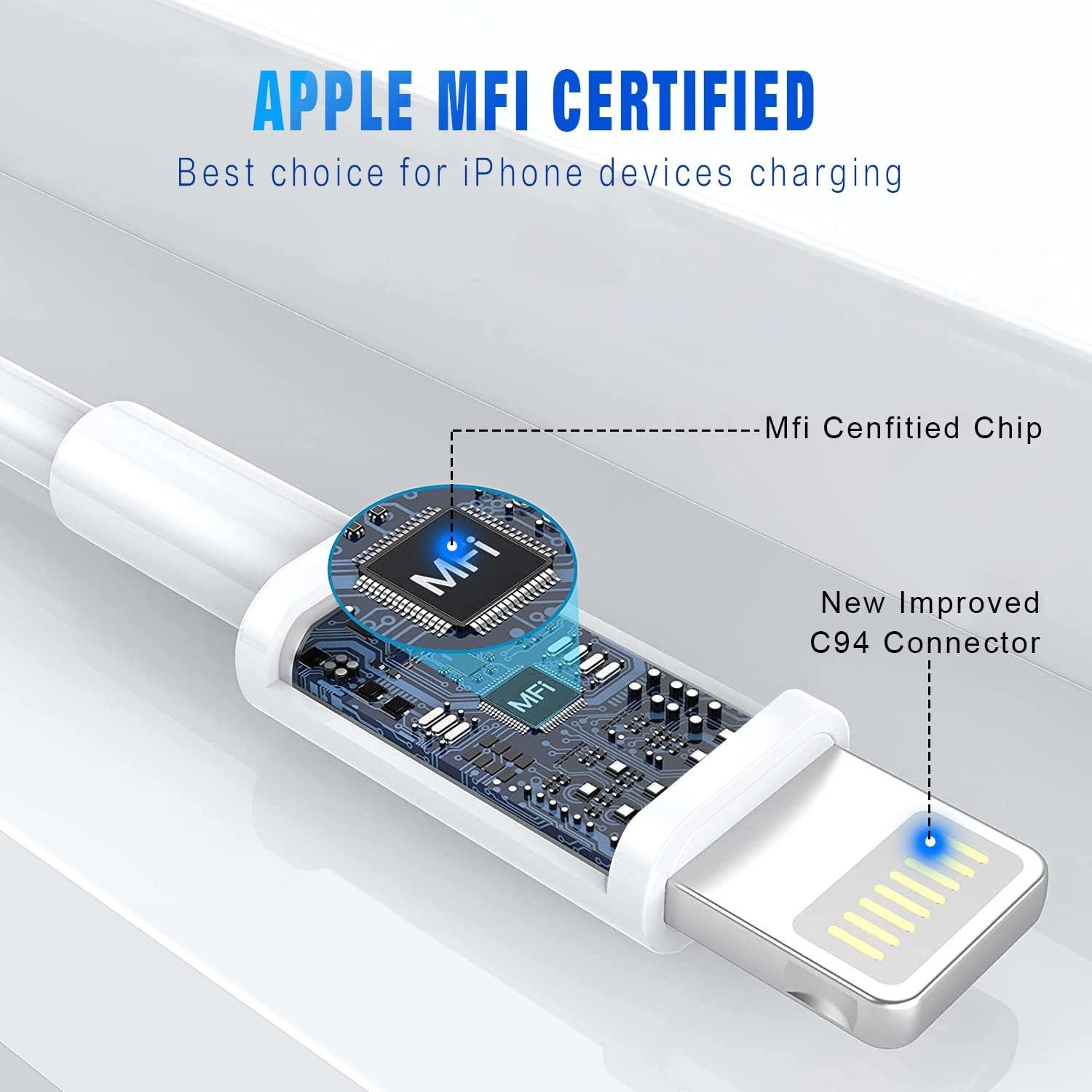 Thumbnail 1 de OCEEK Lightning Charging Cables, 6-Foot