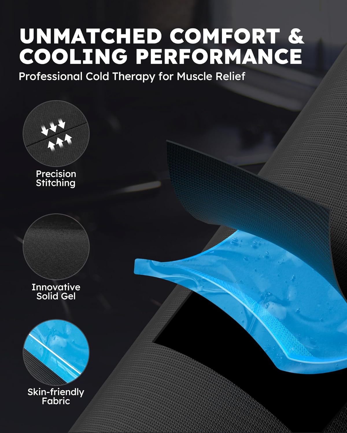 Detalle de Tolaccea Pack de Froid pour Jambe Complète avec Couverture 360° – Gel réutilisable et manchon universel