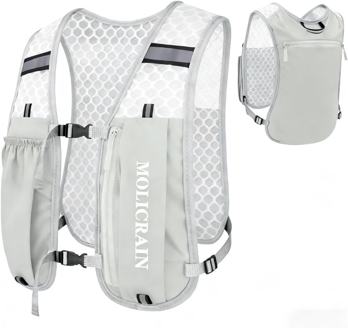 MOLICRAIN Verstellbare Laufweste — Leichter 5-Liter-Trinkrucksack mit reflektierenden Streifen
