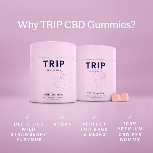 Thumbnail 6 de TRIP CBD Infused Gummies 300mg CBD, High Strength, Wild Strawberry, 30x