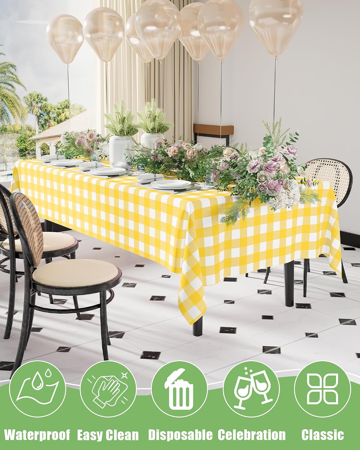 Thumbnail 6 de Smiry Disposable Tablecloth, 54 x 108 Inch
