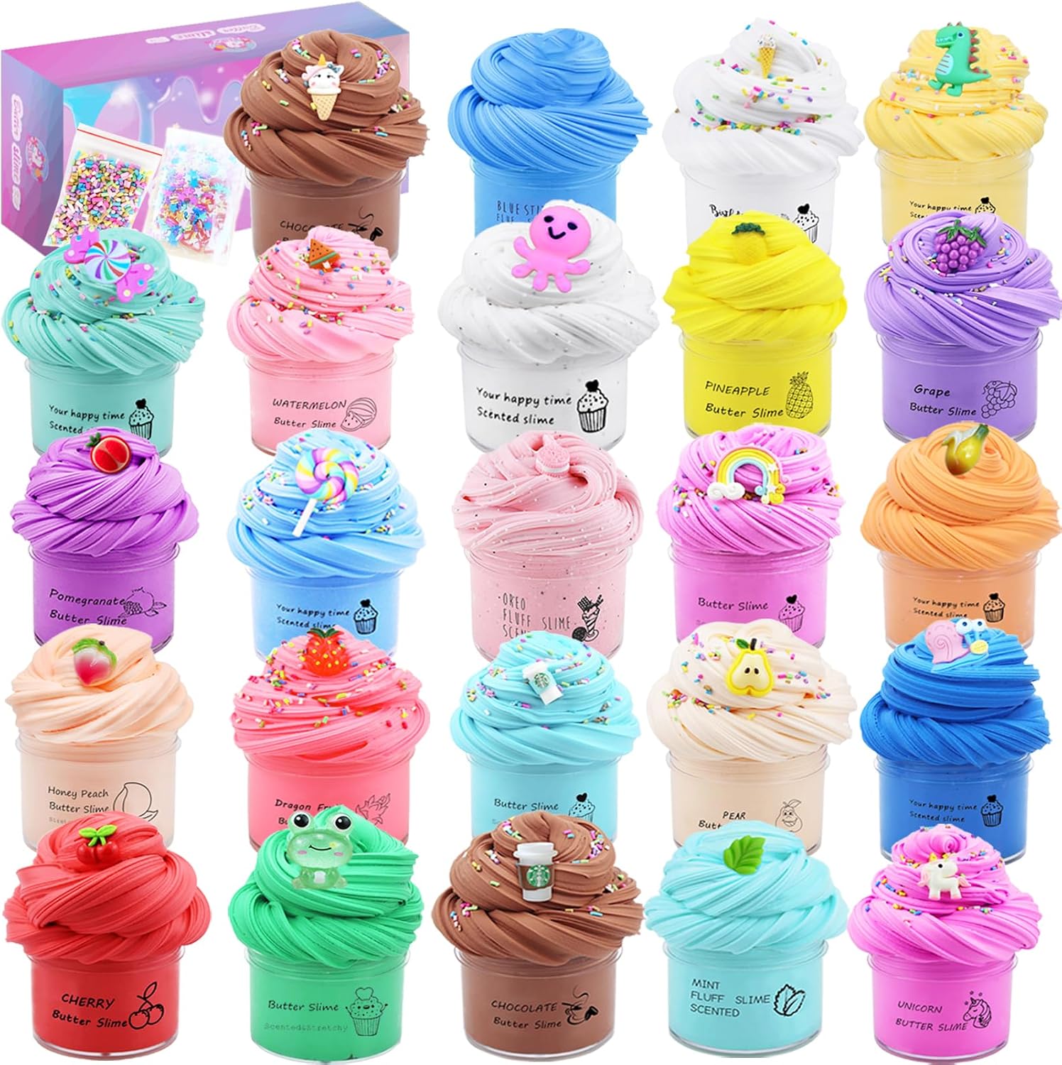 Detalle de LKAXYTP 24 Pack Butter Slime Kit party favors