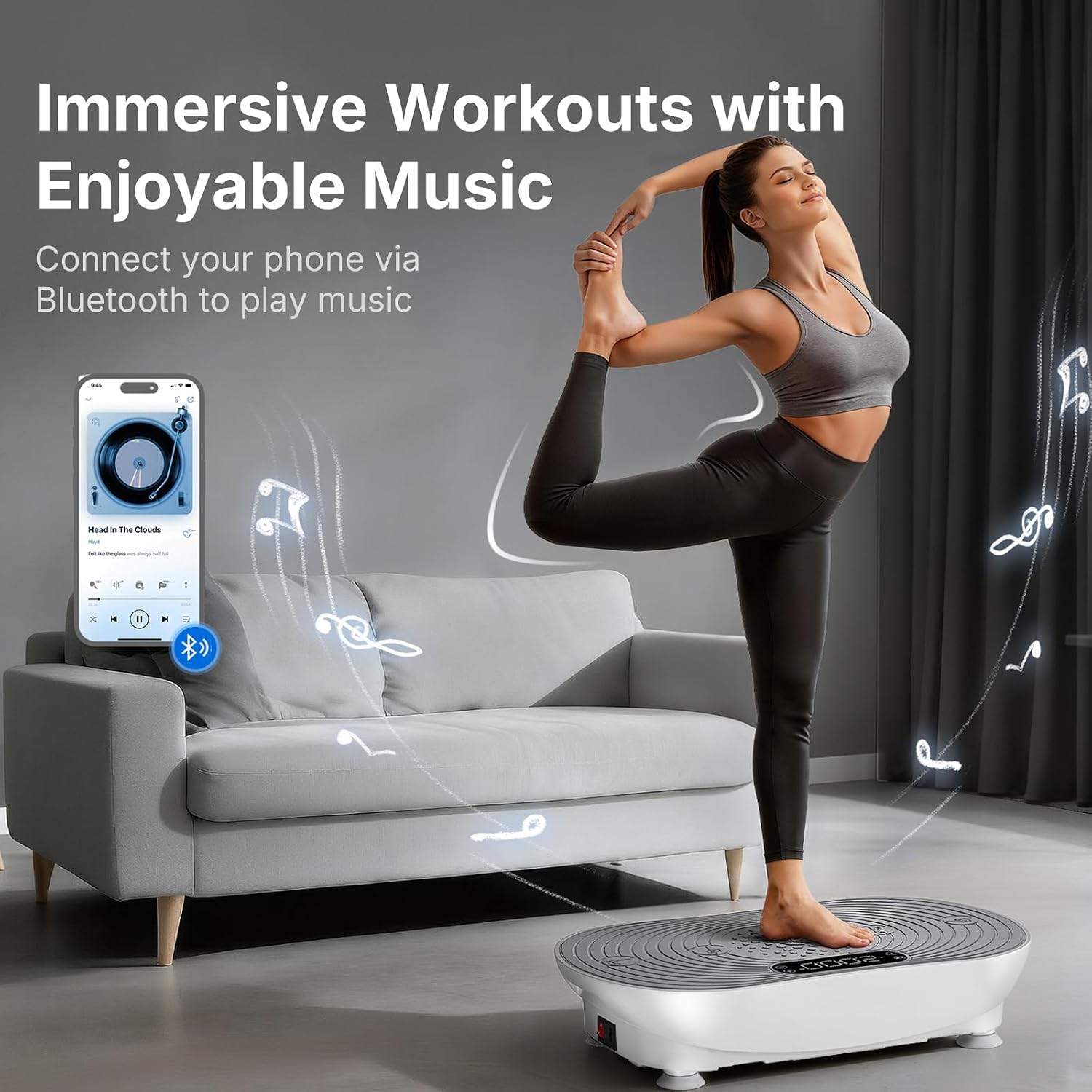 Thumbnail 3 de MERACH Vibration Plate: Weight Loss and Shaping with 99 Speeds and LED Touchscreen