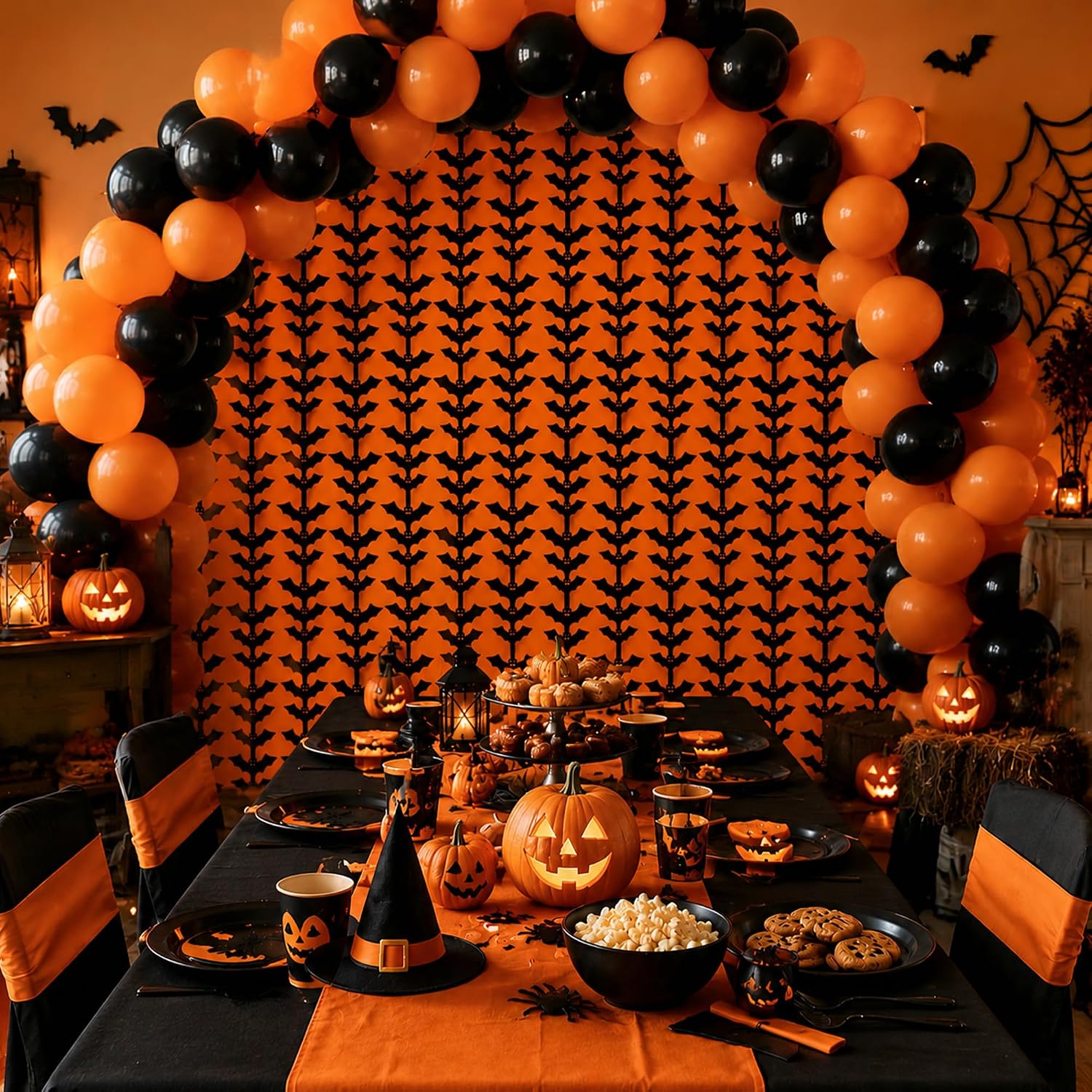 Thumbnail 3 de Halloween Bat Foil Fringe Curtain 6.56 ft x 3.28 ft