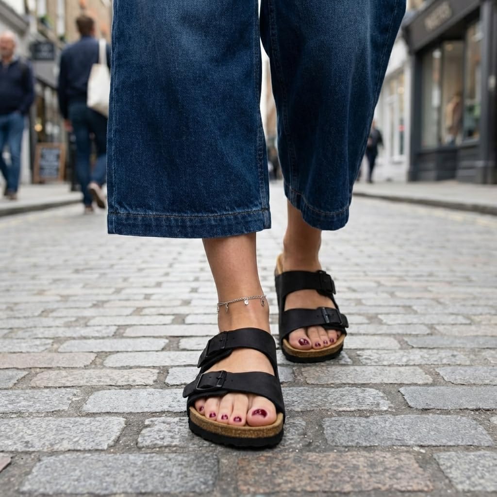 Thumbnail 1 de CUSHIONAIRE Lane Cork Footbed Sandals, size 8 👡