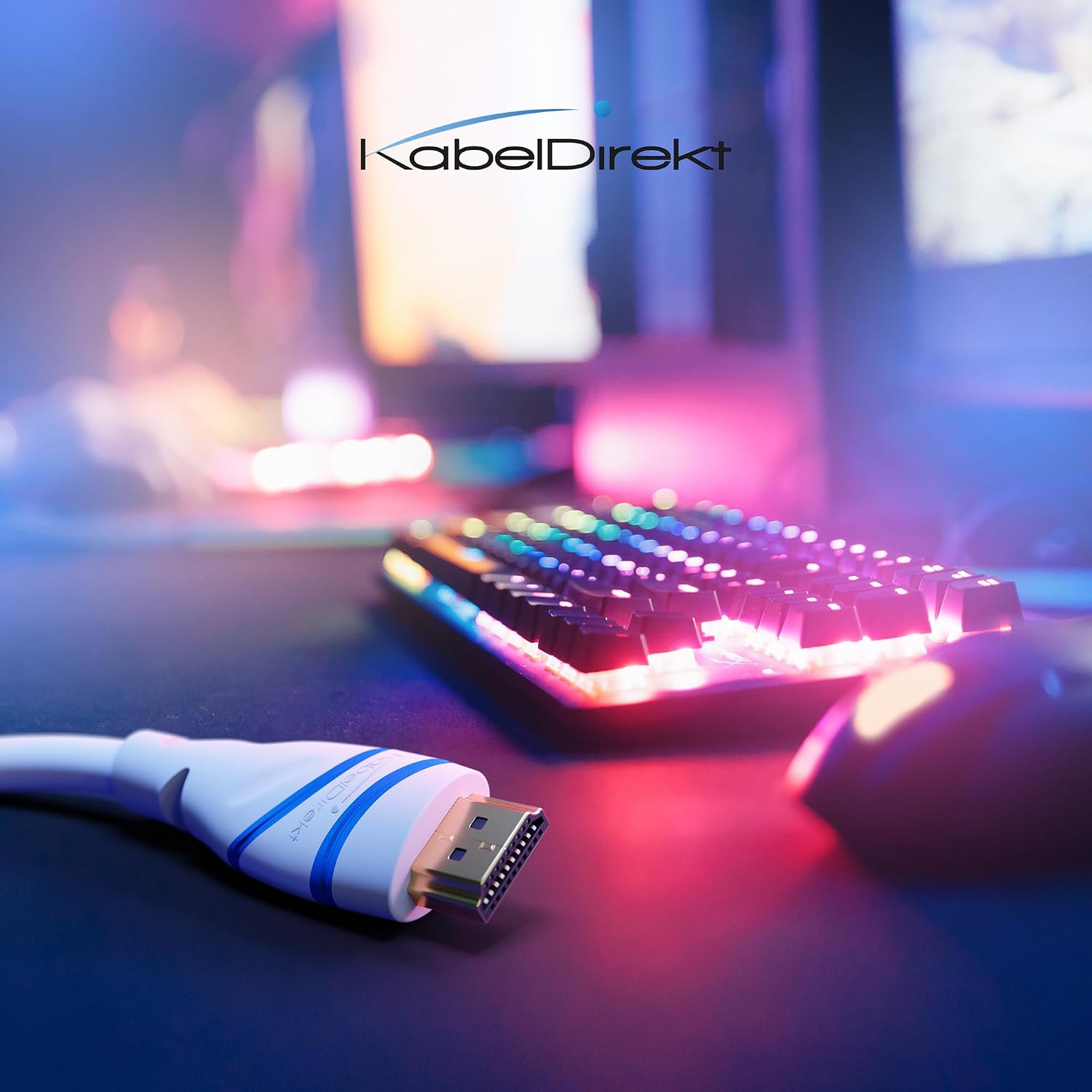 Thumbnail 5 de KabelDirekt – Câble HDMI 2.1b Ultra High Speed 4 m, certifié 10K/8K, blanc