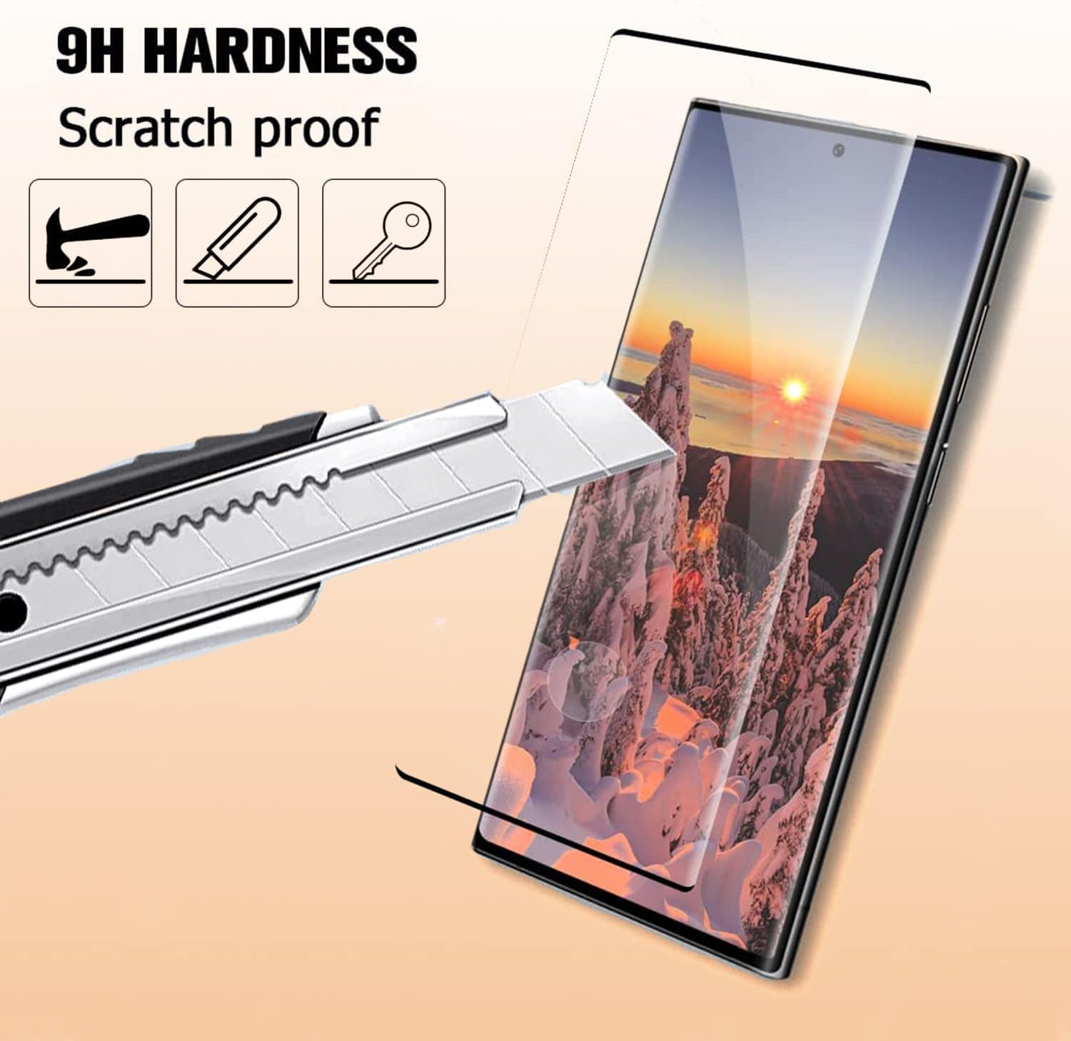 Detalle 1 de XDesign Galaxy S23 Ultra Screen Protector, 2+2 Pack Tempered Glass, 9H