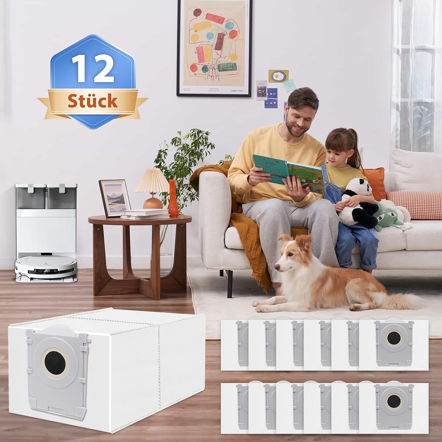 Thumbnail 6 de 12 Stück Staubbeutel für Ecovacs T50/T50 Pro Omni Gen2/Gen3 – Spofan