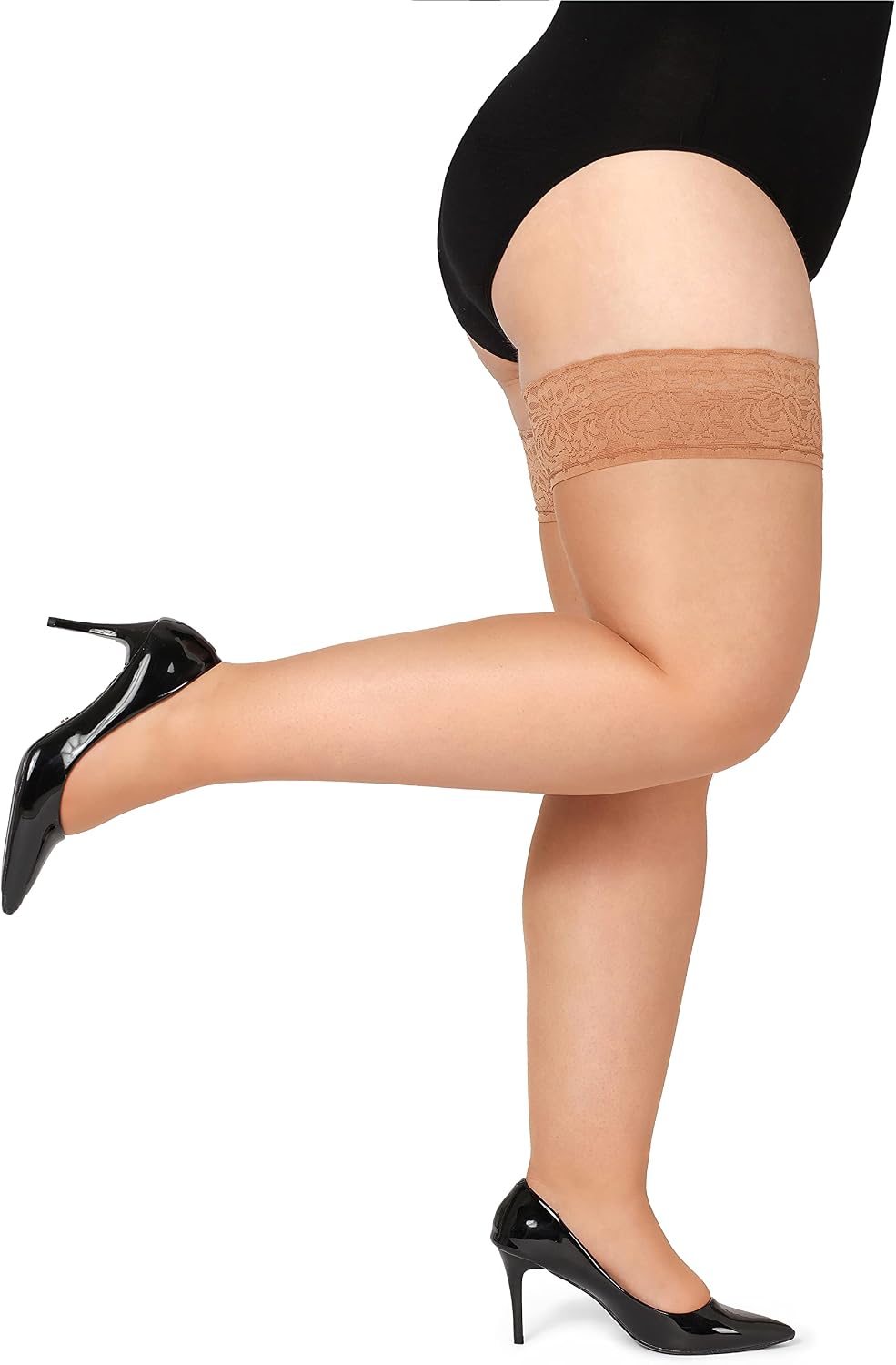 Detalle de Bellivalini Calze Autoreggenti Plus Size 20 DEN