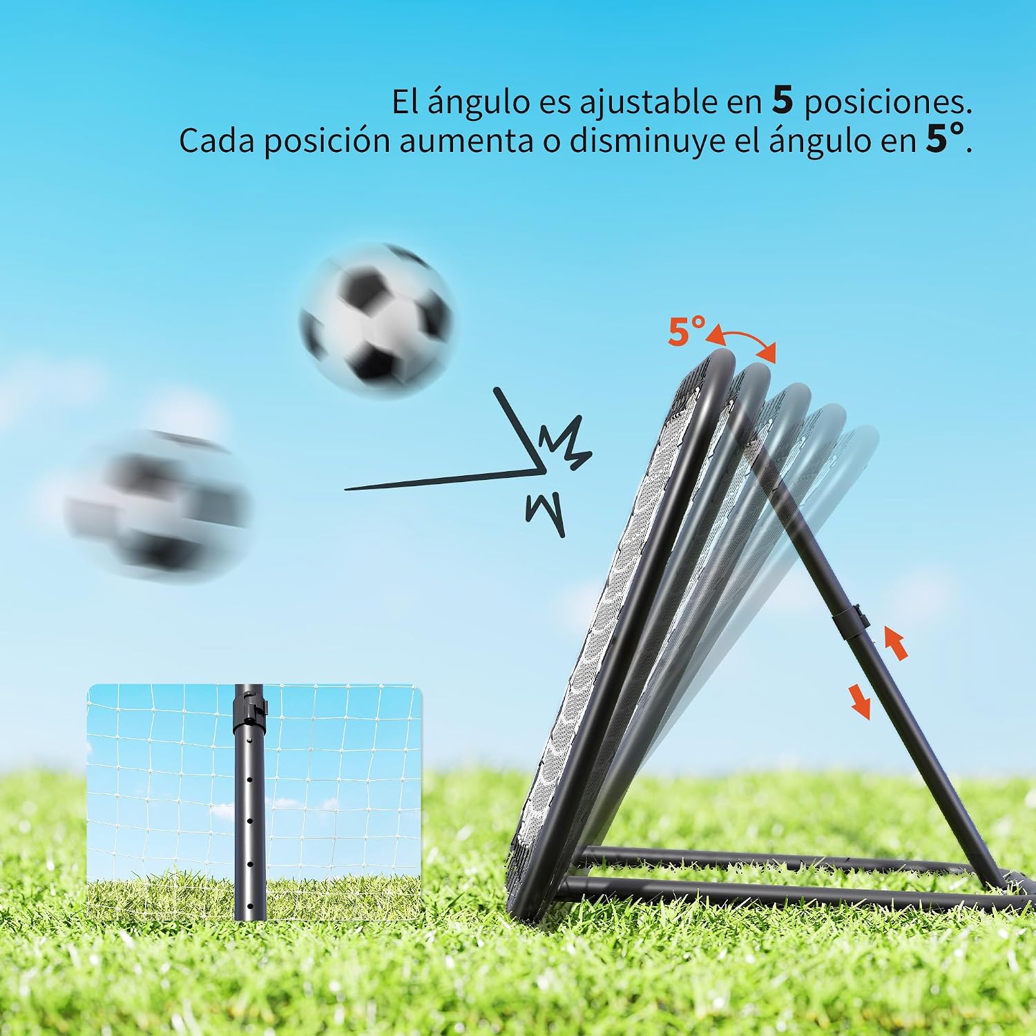 Thumbnail 4 de HOMCOM Red de Rebote Plegable 78x84x65-78 cm