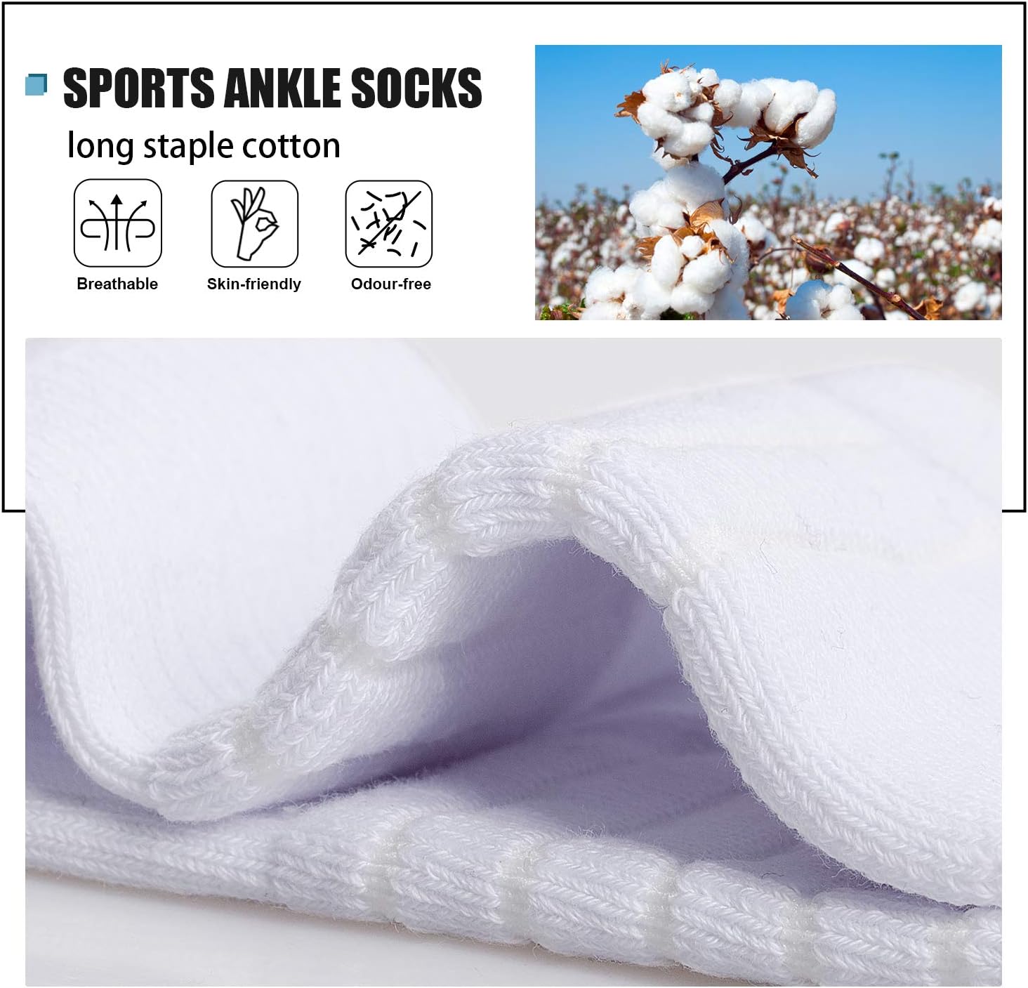 Detalle de Natugloe trainer socks 6 pairs