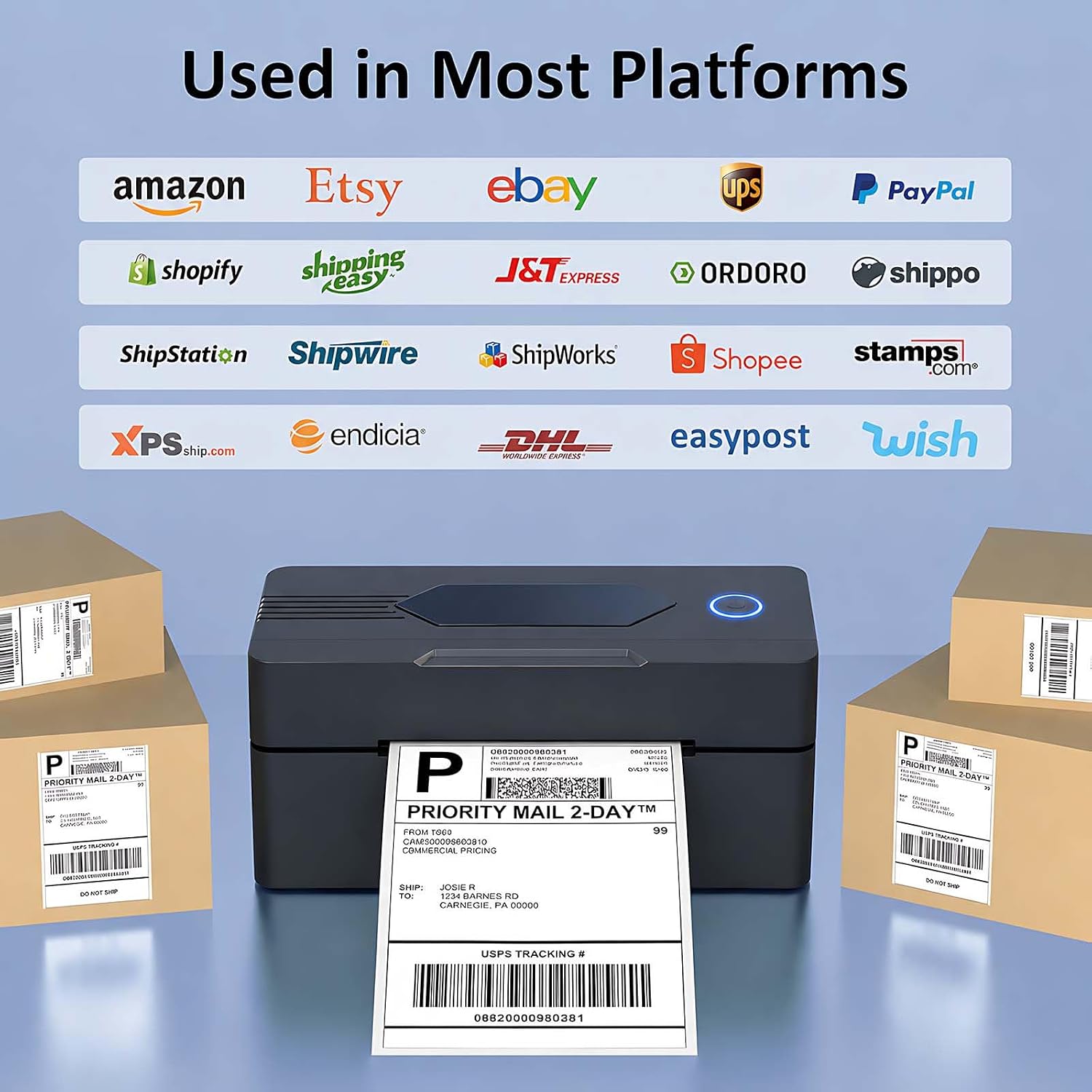 Thumbnail 6 de Mvgges POS-9270 4x6 Thermal Shipping Label Printer, Bluetooth and USB