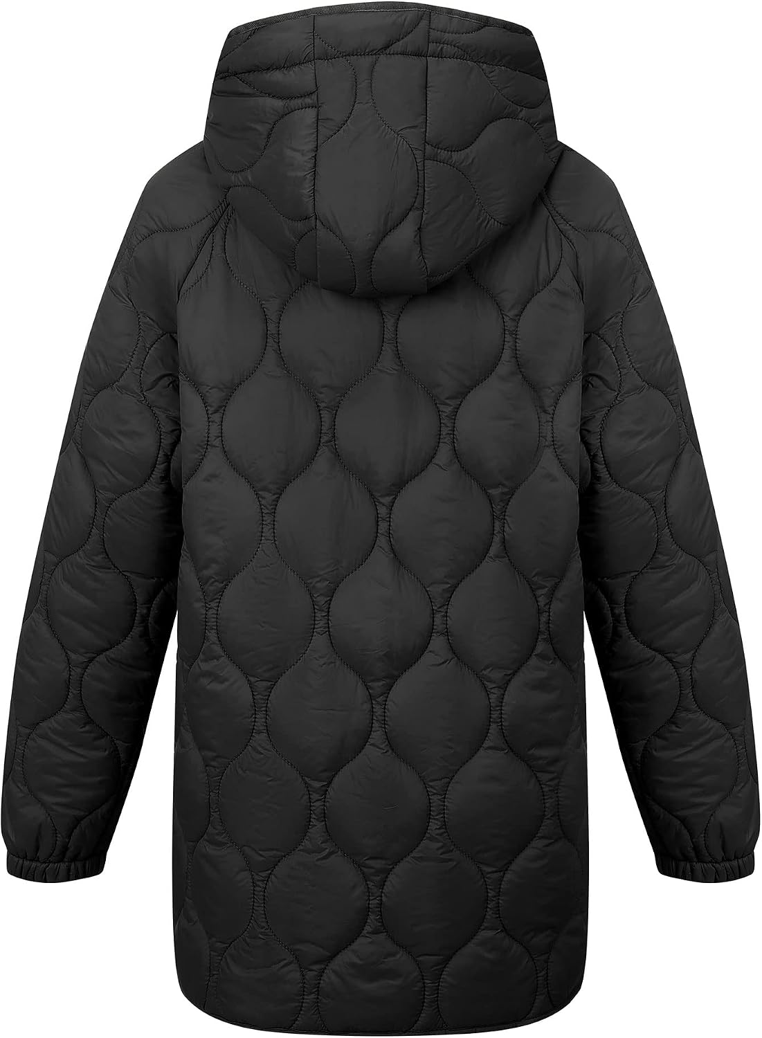 Detalle 1 de RISISSIDA Women's Quilted Hooded Puffer Jacket, Lightweight and Packable