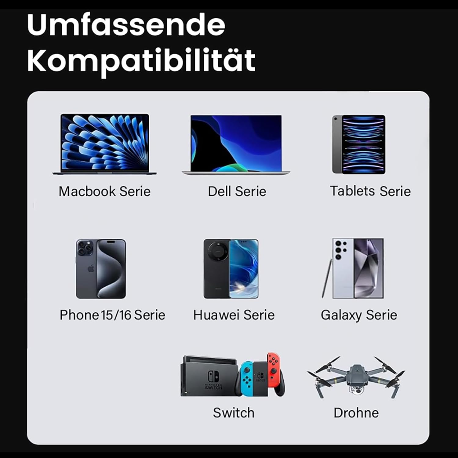 Thumbnail 4 de Unillous 4-in-1 USB-C charger cable (1.2m, up to 60W) for Phone 17/16/15 Pro Max and more