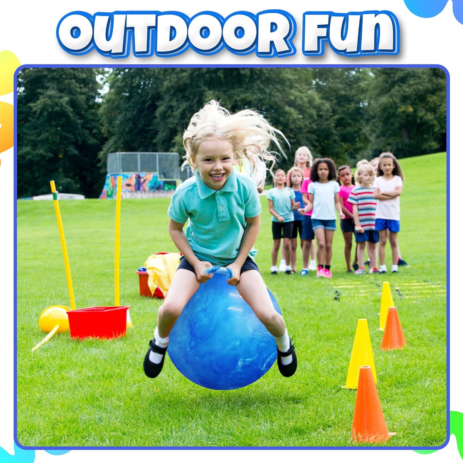 Detalle de Bedwina 20-Inch Bouncing Ball with Handle for Kids