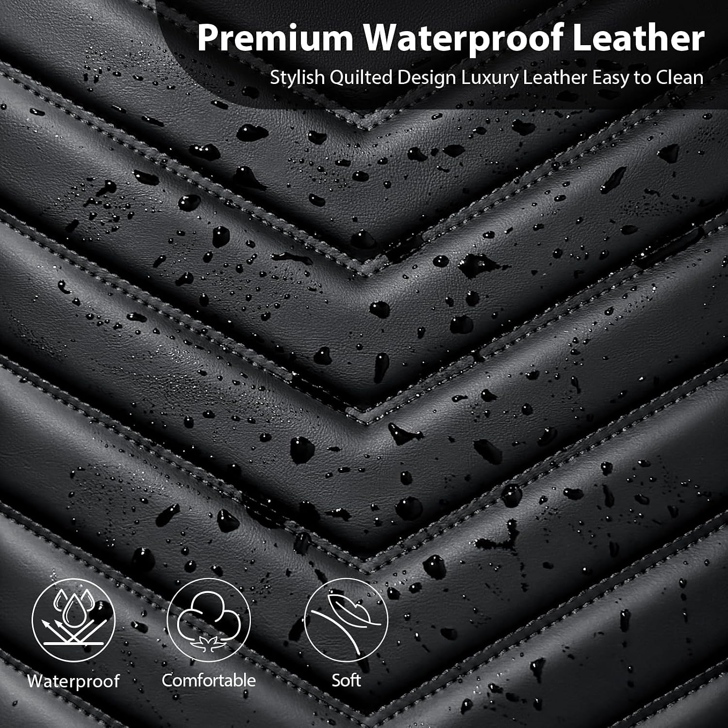 Thumbnail 5 de CAR PASS 3D Foam Faux Leather Seat Covers — Waterproof