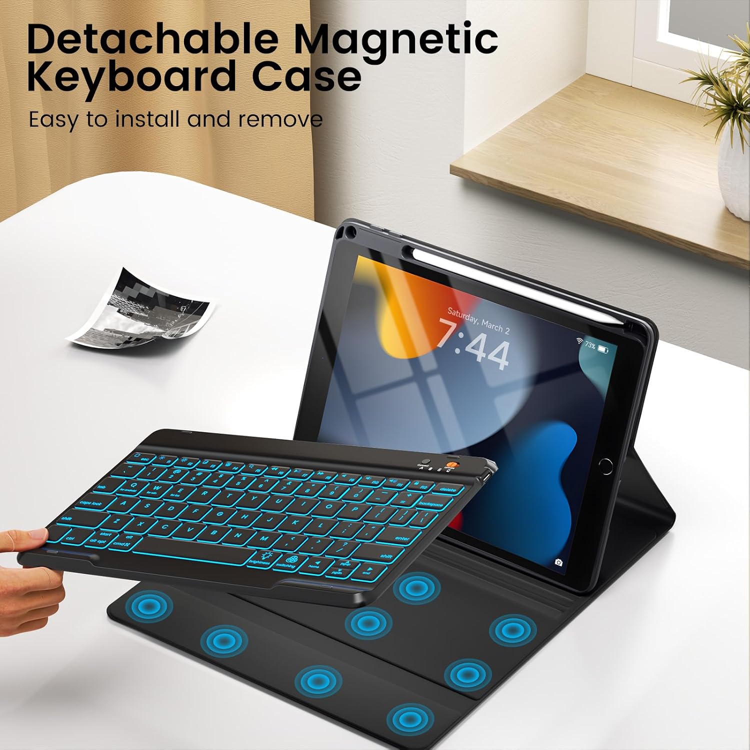Thumbnail 6 de OYEEICE Hülle mit Tastatur iPad 9/8/7 10,2 Zoll