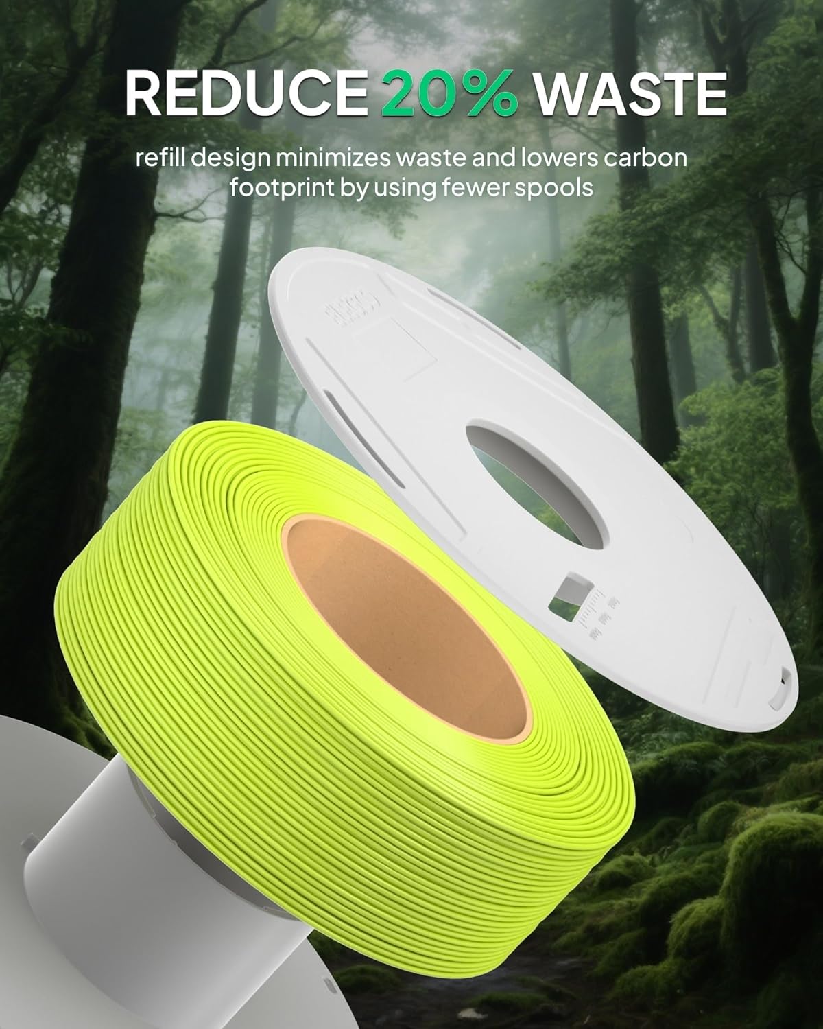 Thumbnail 1 de ELEGOO PLA Basic Refill Filament 1.75mm Bundle (4kg) – Black, White, Red & Cobalt Blue