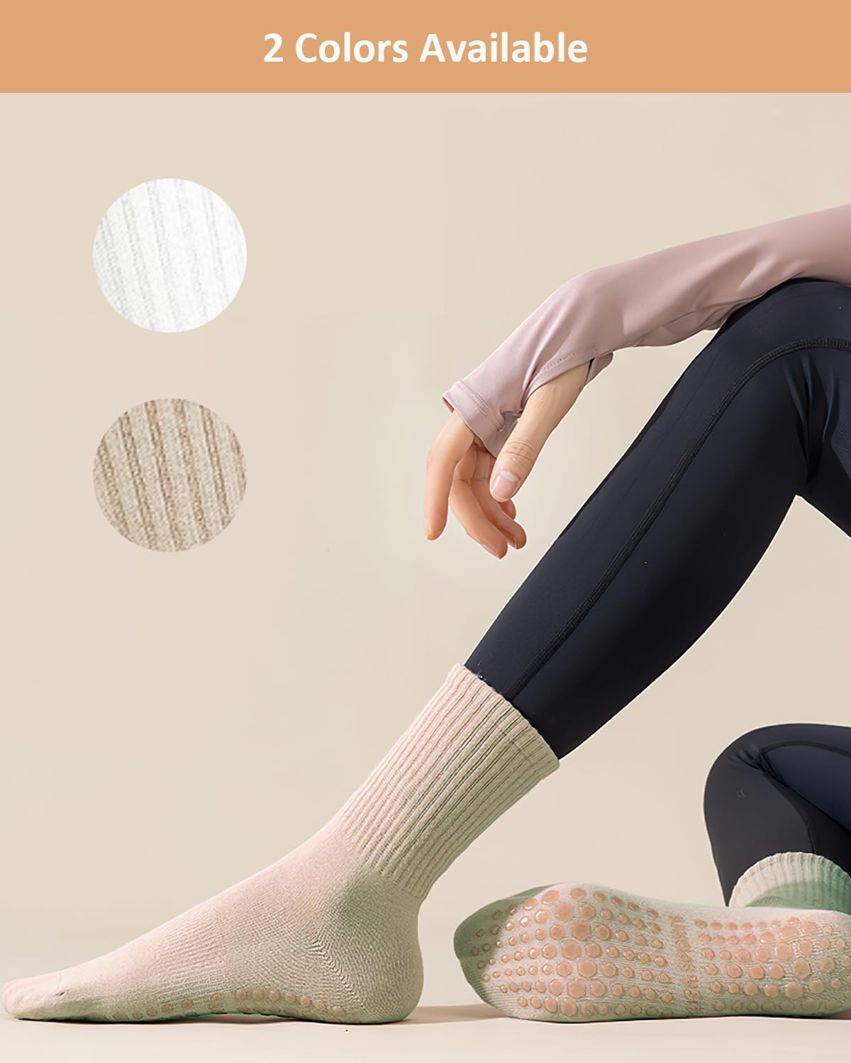 Thumbnail 6 de Yikki 4 Pairs Pilates Grip Socks Women – Non-Slip, Soft Reformer Socks for Yoga, Dance and Gym