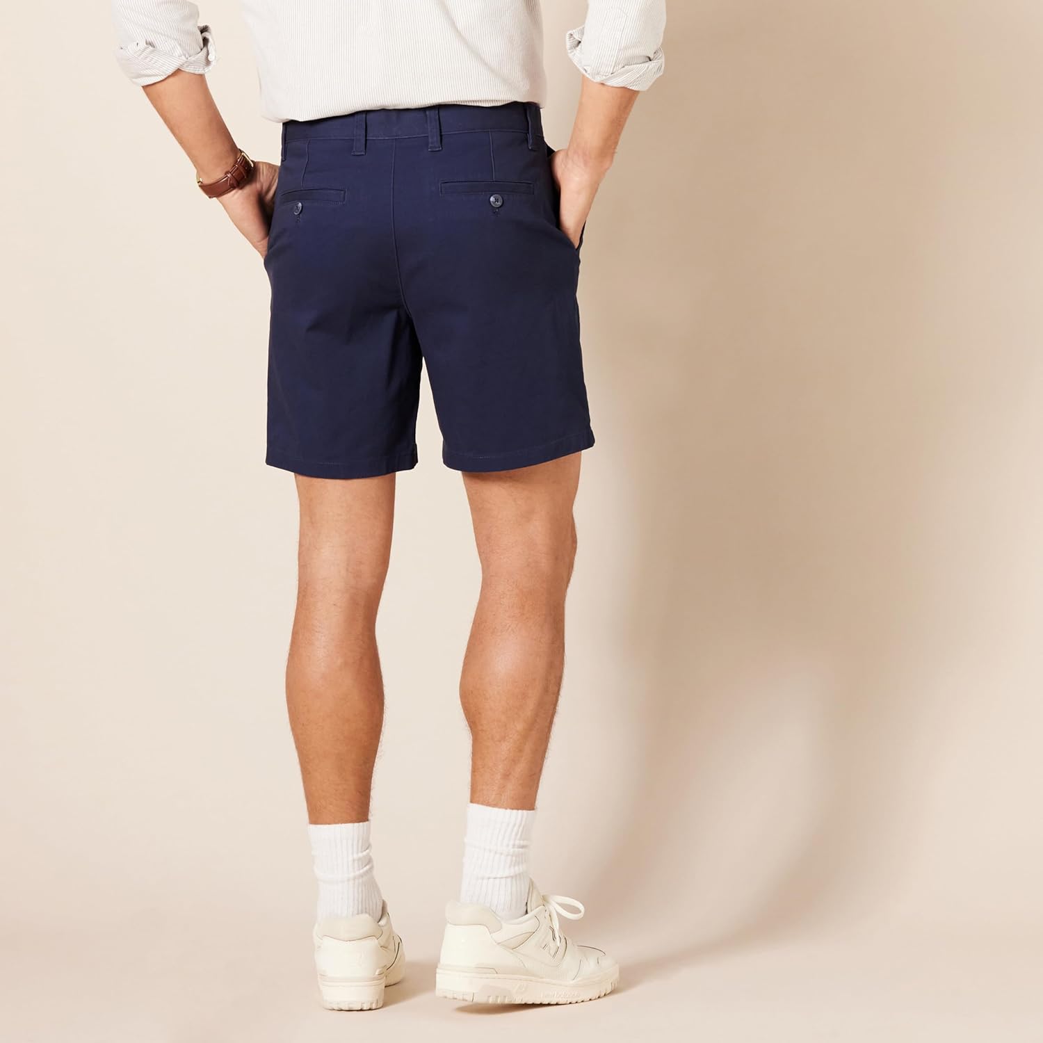 Thumbnail 1 de Amazon Essentials Men’s Slim-Fit 7" Stretch Chino Shorts (Navy), 33W