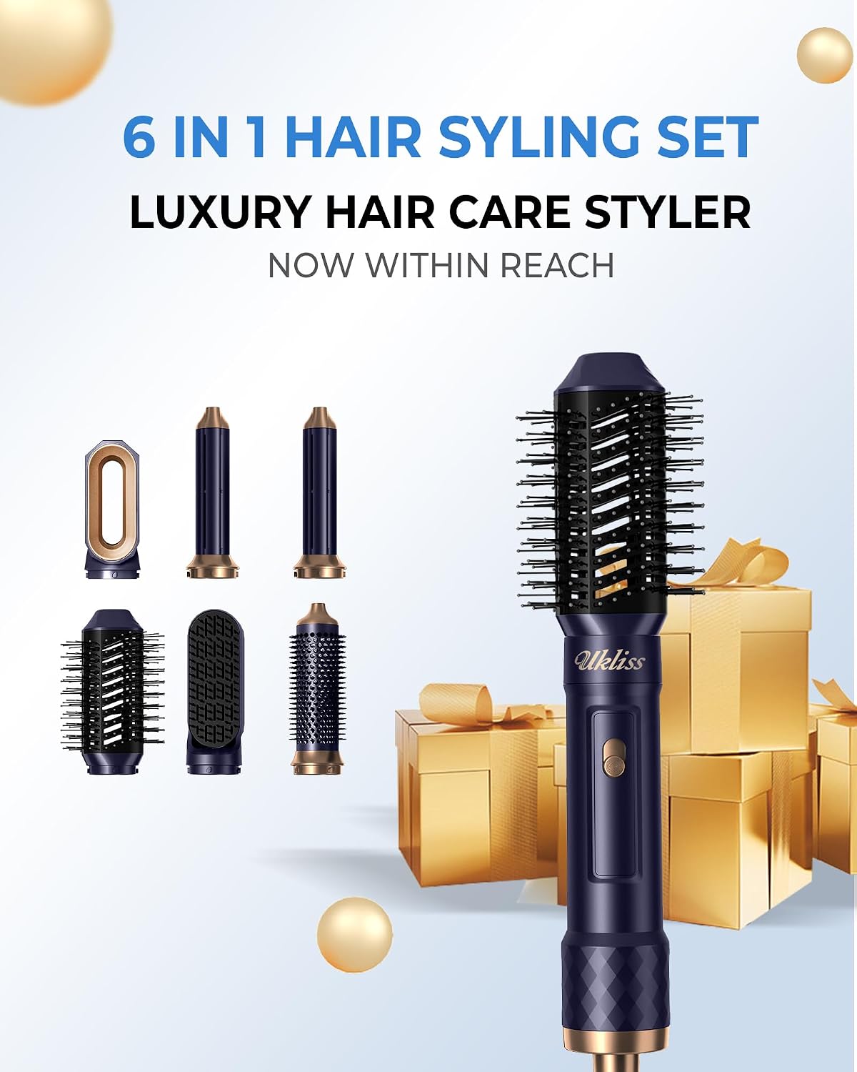 Detalle 2 de UKLISS Hair Styler 6 in 1 Phon Spazzola 💇♀