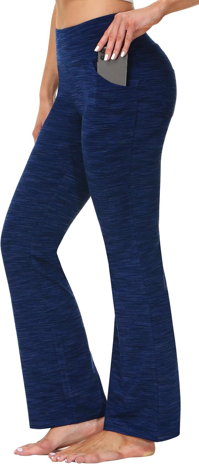Detalle de IUGA High-Waisted Bootcut Yoga Pants with 4-Way Stretch and 4 Pockets