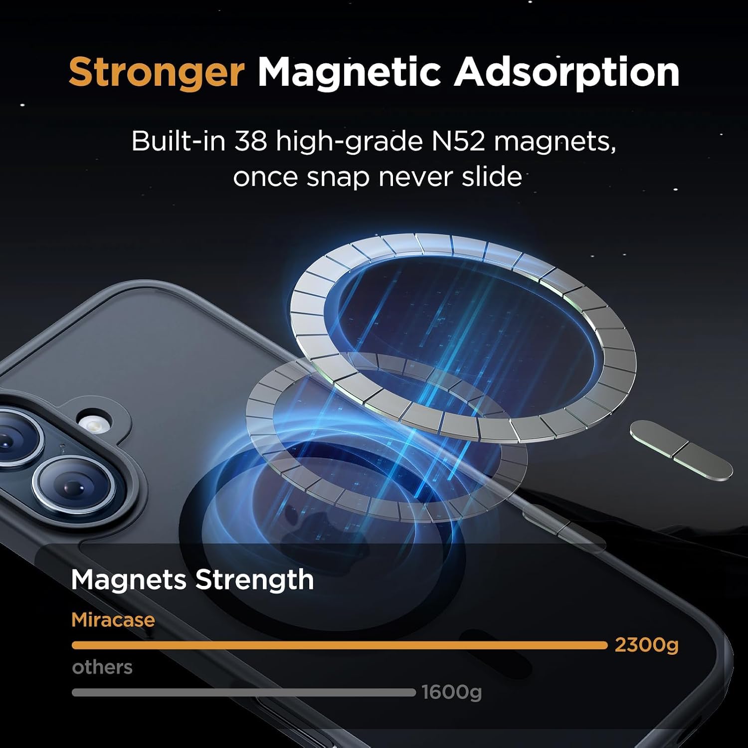 Detalle 2 de Miracase Magnetic iPhone 16 case 6.1"