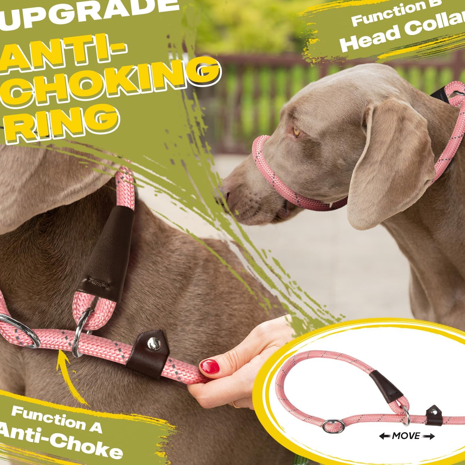Thumbnail 4 de Fida Slip Lead for Dogs | 1.8m, One-Size-Fits-All, Pink/S