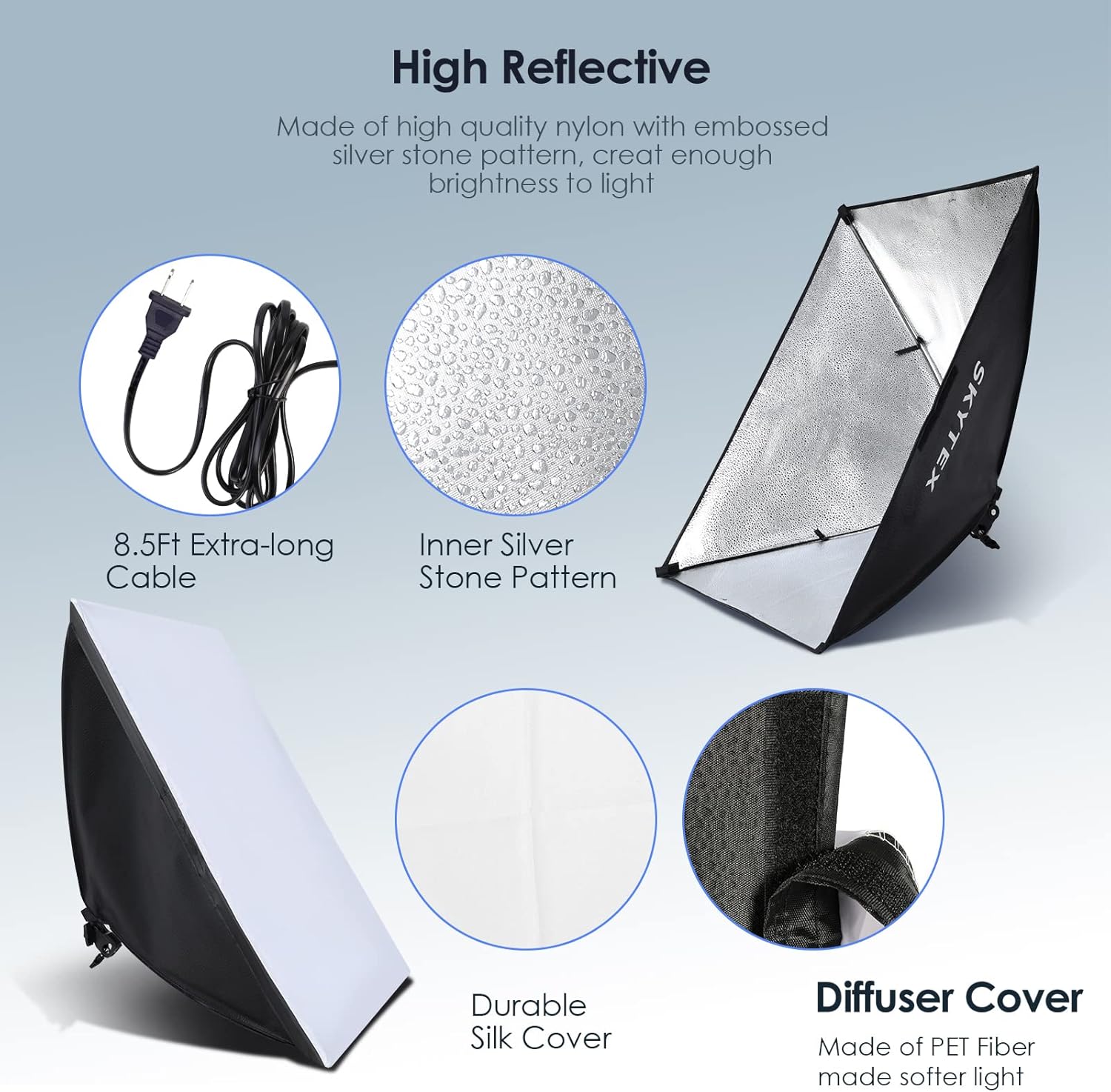 Thumbnail 4 de Skytex Softbox Lighting Kit 20x28in 2-Pack