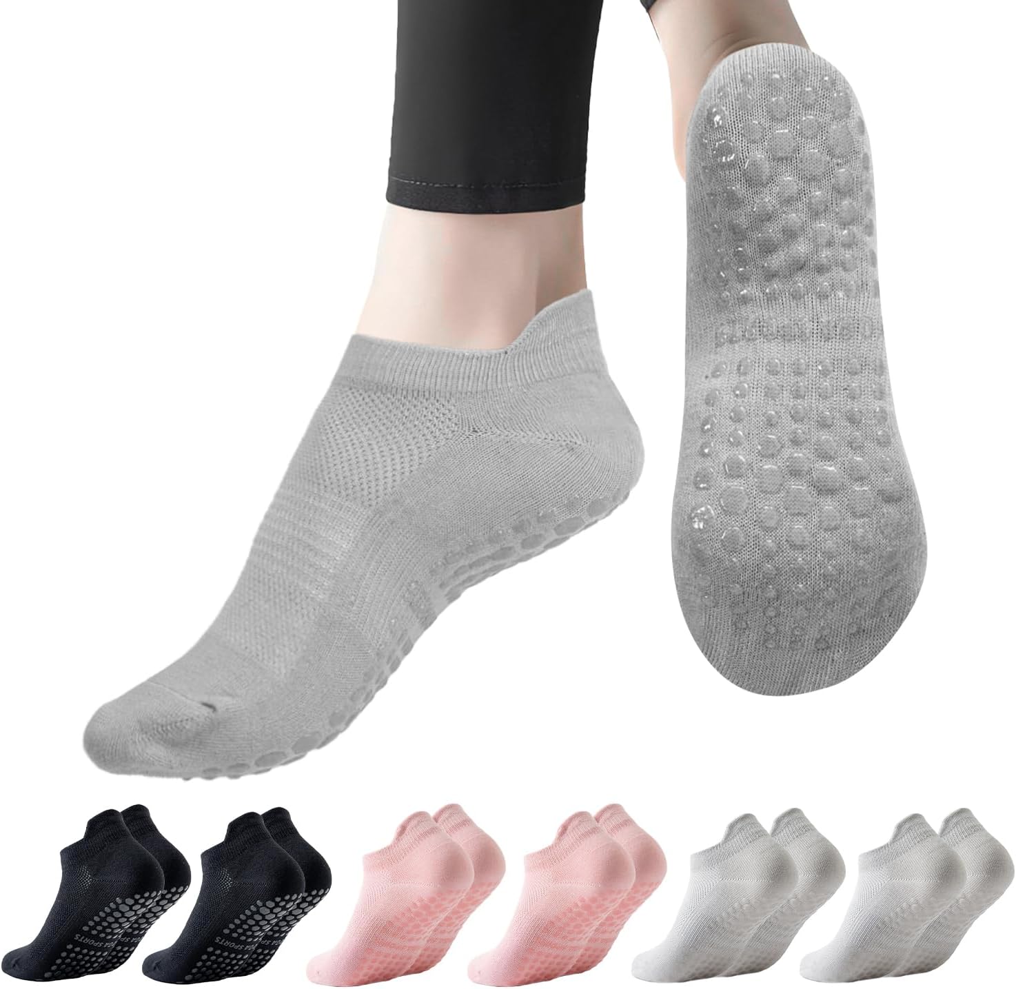 Detalle de Dzpuhuojz Calcetines Pilates Antideslizantes 35-40