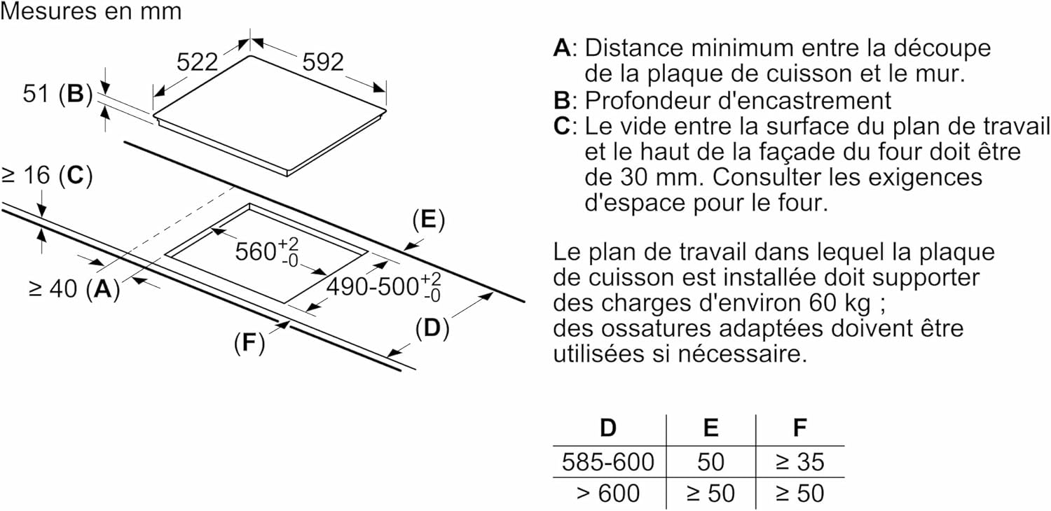 Thumbnail 5 de Bosch PUC611BB5E Série 4 – Plaque à induction 3 feux 60 cm noire (4600 W)