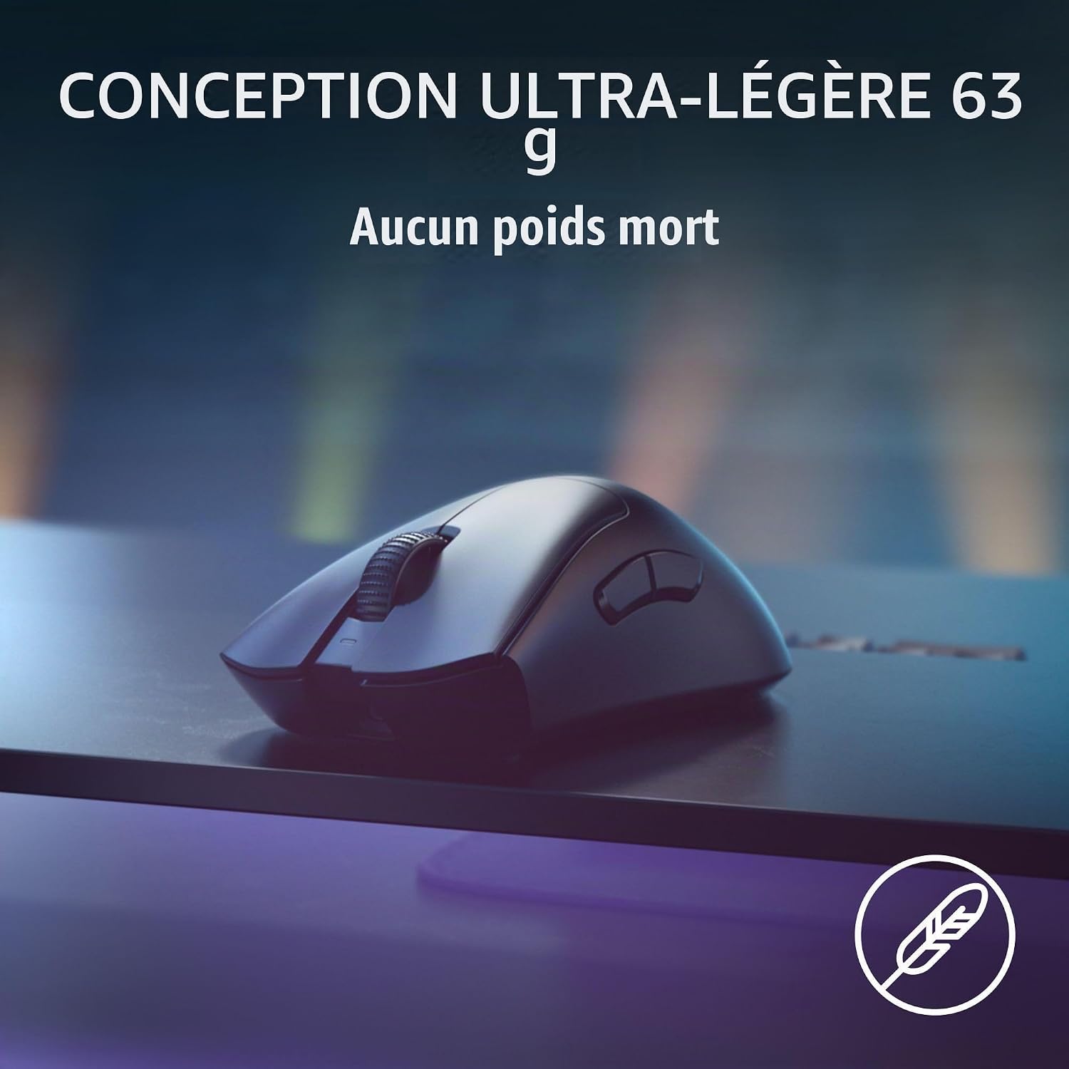 Detalle 2 de Razer DeathAdder V3 Pro draadloze gamingmuis met 8K-polling en 30K-sensor