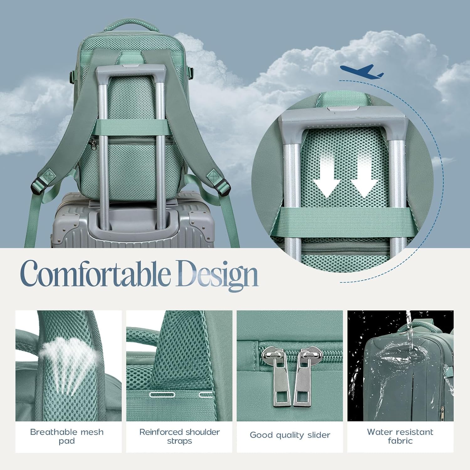Thumbnail 4 de Xkdoai Ryanair cabin bag 40x30x20 travel backpack