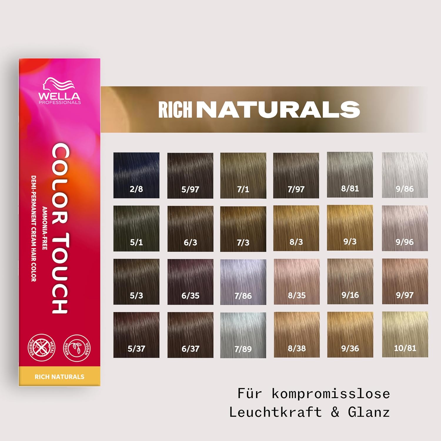 Thumbnail 4 de Wella Professionals Color Touch Rich Naturals Intensivtönung ohne Ammoniak (vegan) – für natürliche Nuancen bis zu 28 Haarwäschen