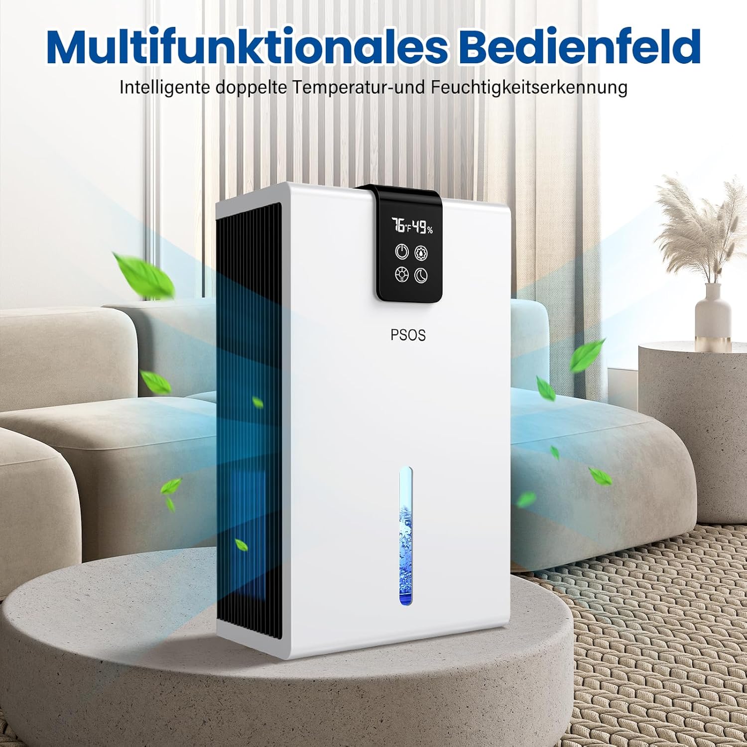 Thumbnail 4 de Luftentfeuchter Elektrisch PSOS – Ultra leise, 2800 ml, LED Display, Automatisches Abtauen, Schlafmodus