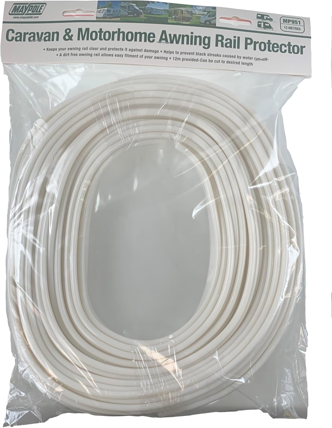 Thumbnail 2 de Maypole 12M Caravan Awning Rail Protector, Off-White