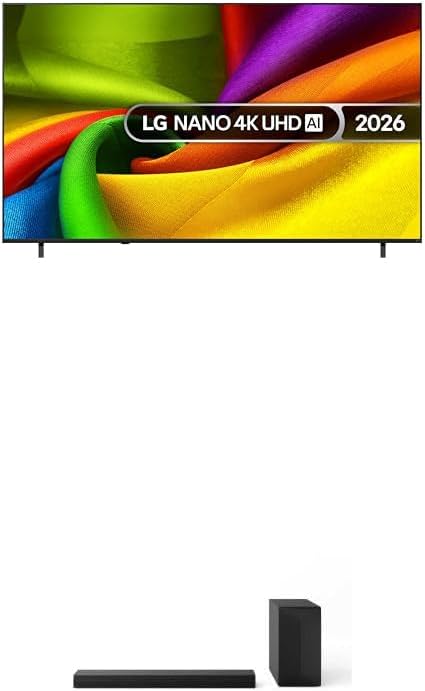 Detalle de LG 43NU850B6LA 43-Inch Nano AI 4K UHD Smart TV with US40T Soundbar (WOW Interface)