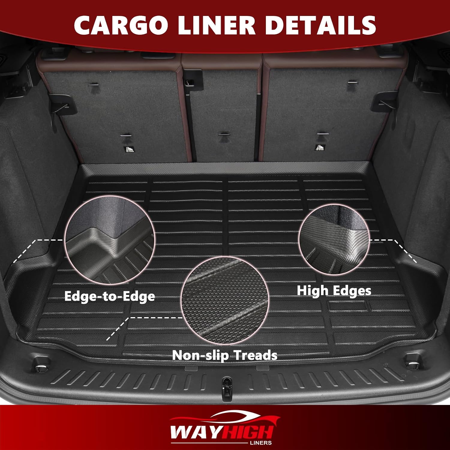 Detalle de Wayhigh floor mats and backseat cargo liner, TPE