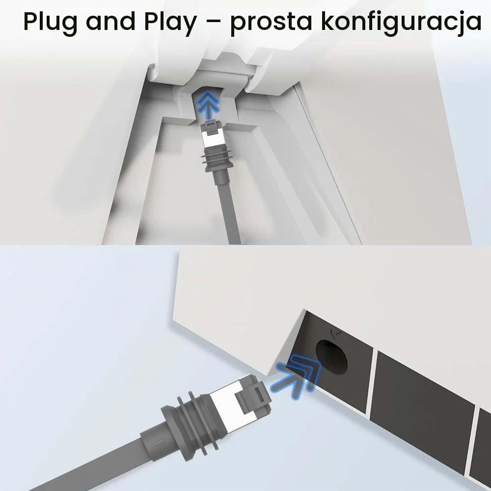 Thumbnail 3 de Elfcam płaski kabel Ethernet Cat 6A 30 m, RJ45, IP68 do Starlink