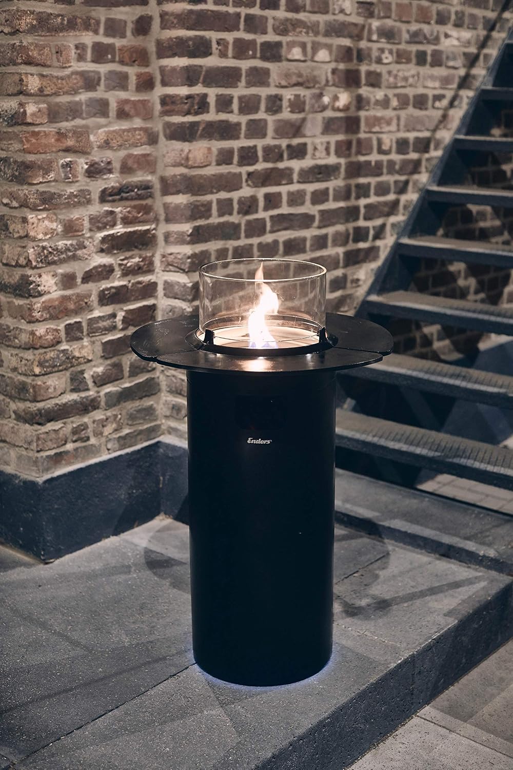 Detalle de Enders NOVA LED L BLACK – Gas-Terrassenfeuer mit Ambientebeleuchtung, ECO GREEN Brenner-Technologie