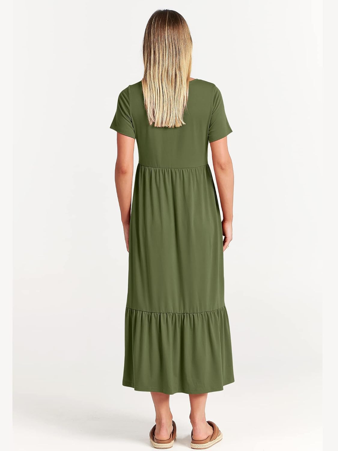 Thumbnail 4 de ANRABESS Women’s 2026 Summer Casual Maxi Dress – Tiered, Flowy A-line with Pockets